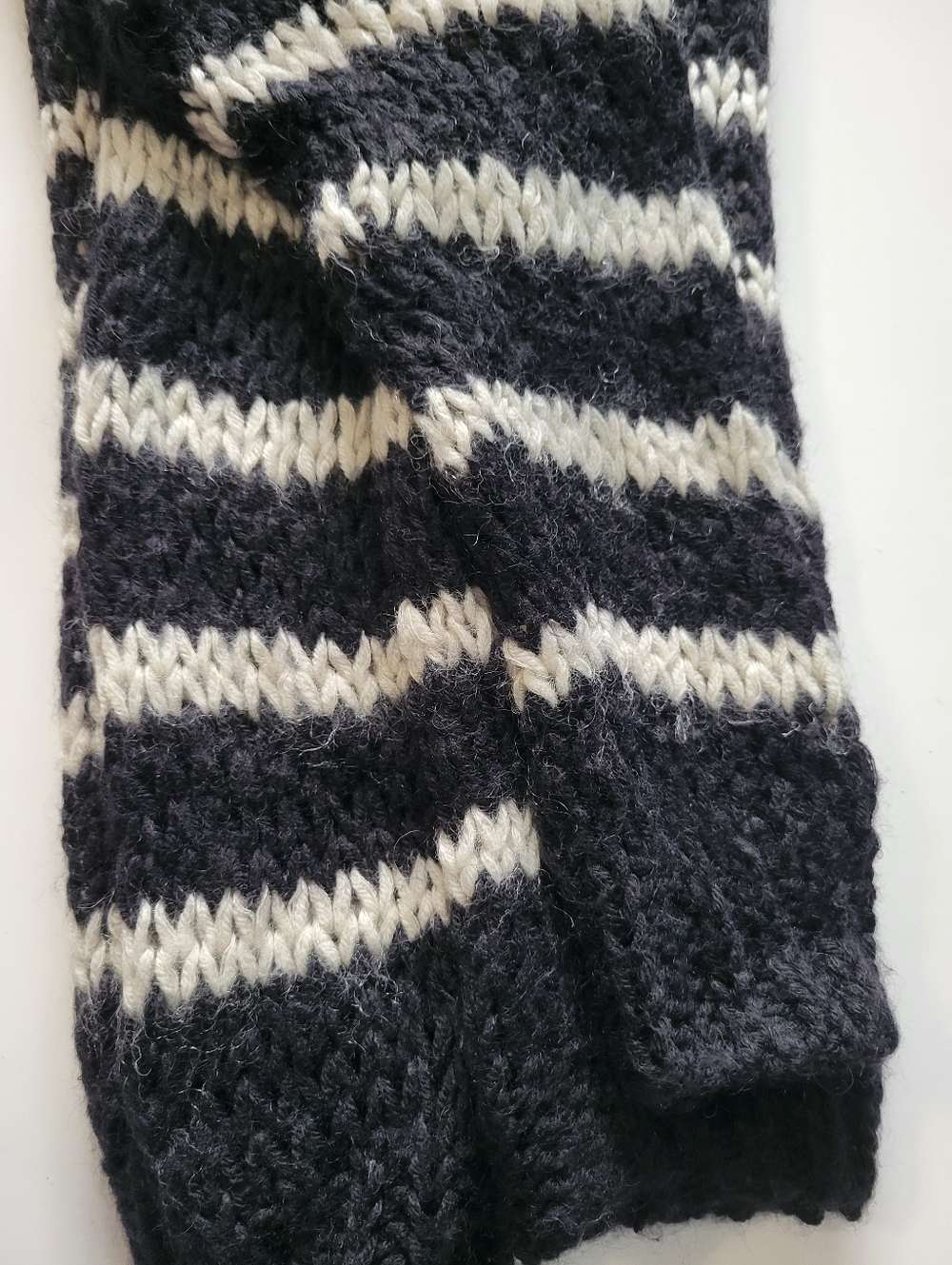 Saint Laurent Paris Womens Laine Wool Mohair Striped Sweater XL Black - Picture 13 of 13